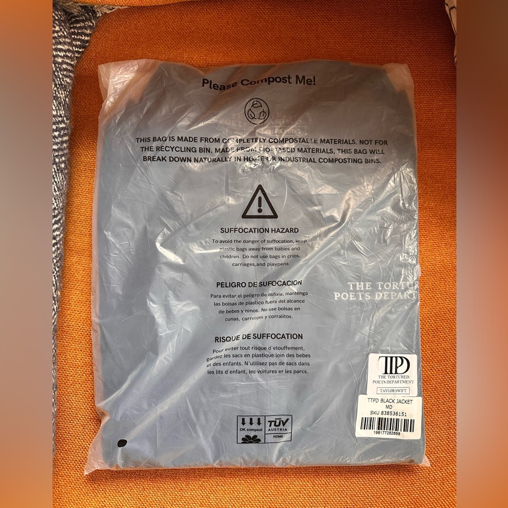 TTPD jacket with patches NWT